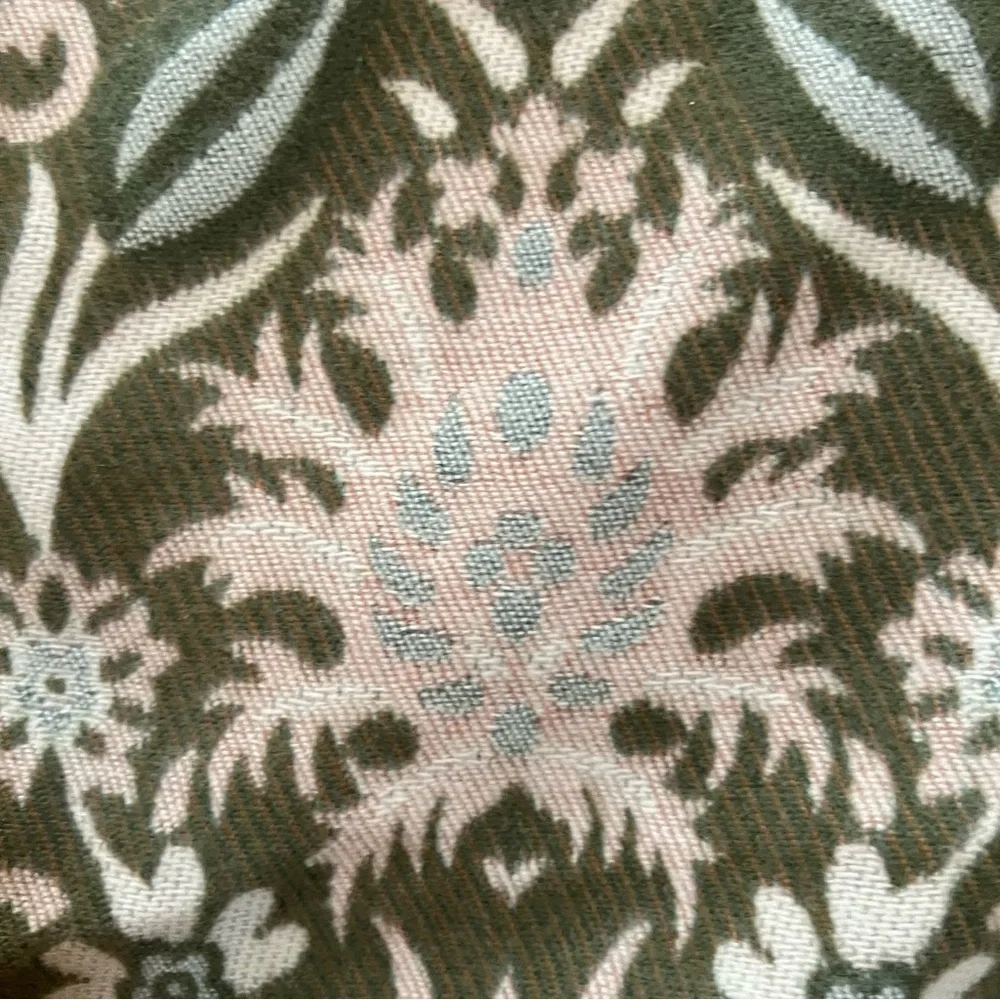 Beautiful Floral Scarf - Cream, Green and Pink NWOT